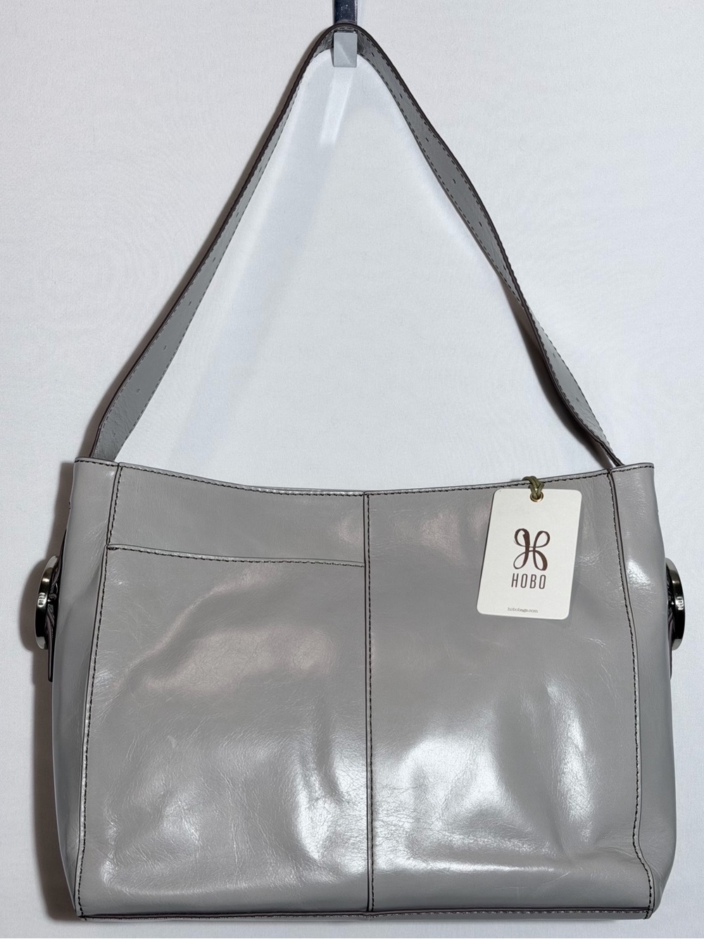 **HOBO** NWT Render Light Gray Leather Shoulder Bag